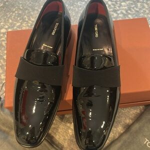TOM FORD EDGAR PATENT MENS TUX SHOES SIZE 7 1/2 WORN 2 TIMES